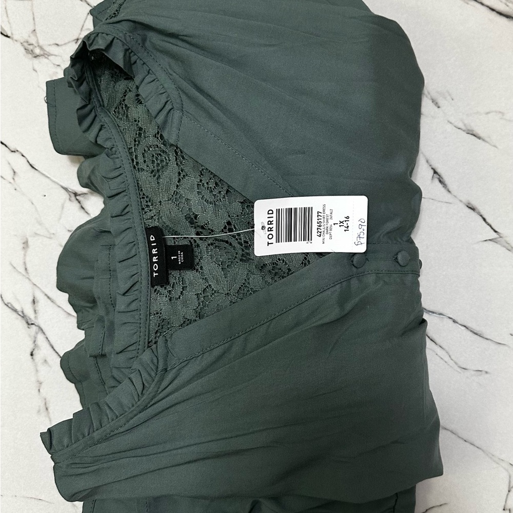 Torrid Dark Forest Lace Accent Dress
